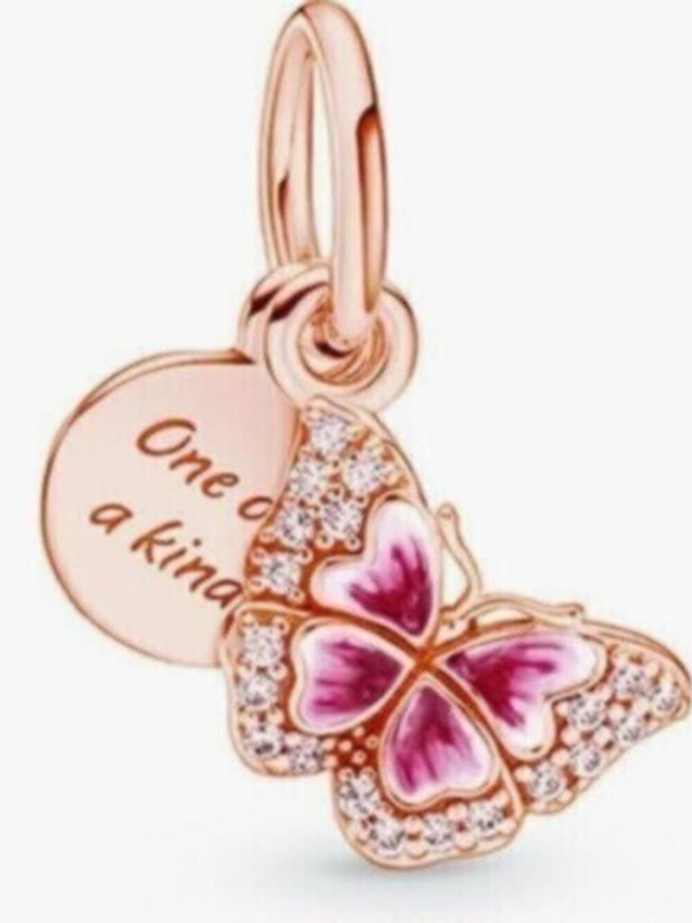 Pandora Rose Gold Pink Butterfly Charm